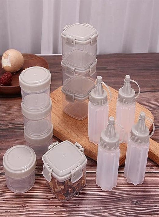 BWESOO 4 Pcs White Plastic Squeeze Condiment Bottles,Mini Sauce Jam Squeeze Bottle, Ketchup Honey Bottle,Salad Dressing Container for Lunch, BBQ, Camping Condiment Squeeze Bottles - Image 4